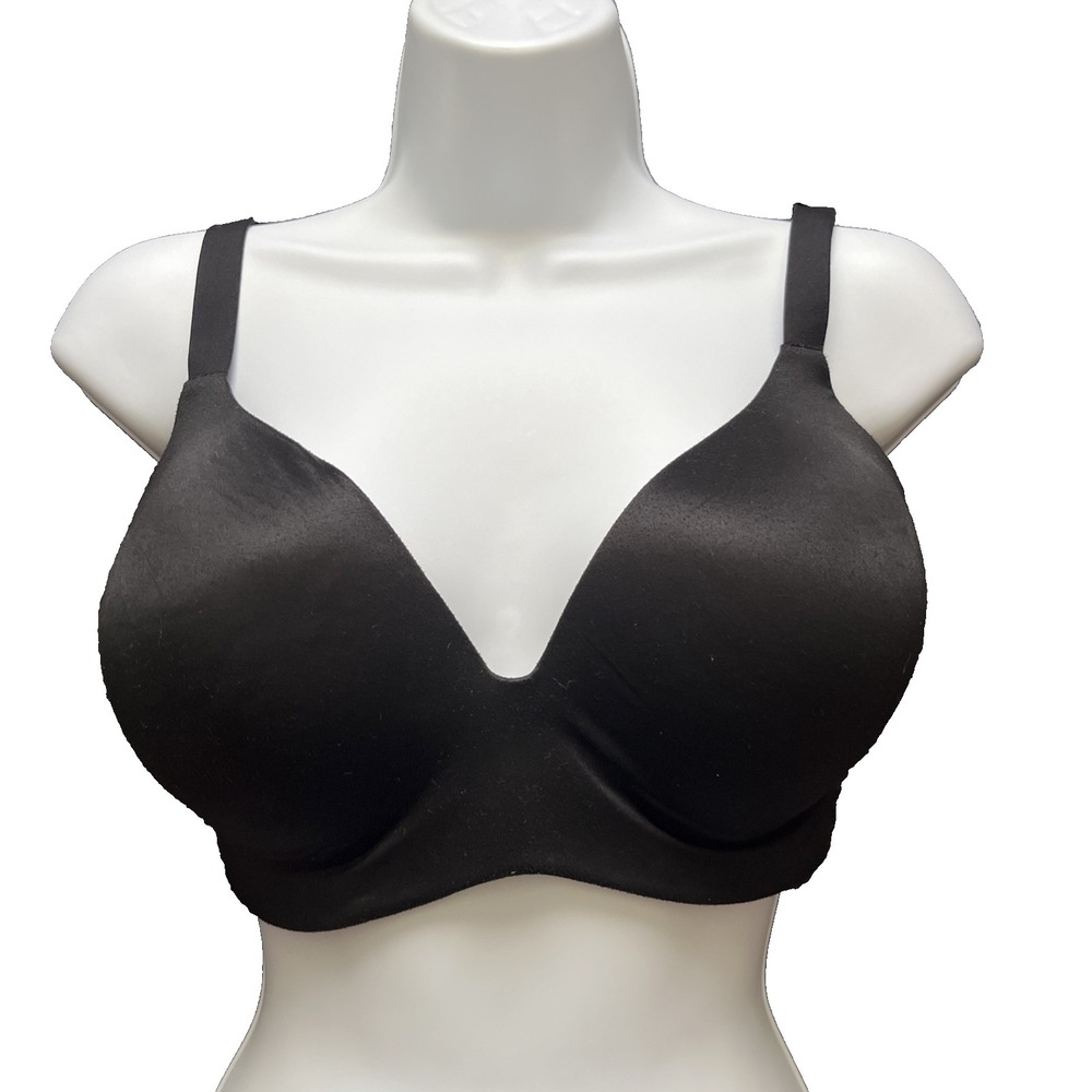 Victoria Secret bra perfect coverage 36DD Black Wireless Adjustable Bra